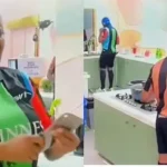 "Mama Seyi, your pikin dey wait for you; go breastfeed am" - Omashola fires at Lucy as they fight over a plate of chicken (Video)