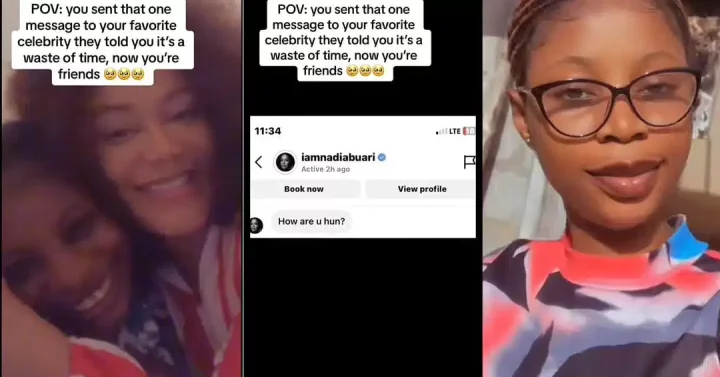 Leaked chat between Nadia Buari and lady cause buzz online