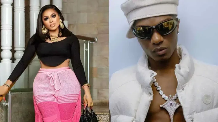 "We cover Wiz with the blood of Jesus" - Netizens pray as Bobrisky restates crush on WizKid