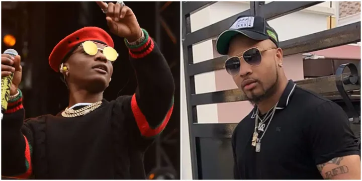 Fans dig out old tweet of Davido's cousin B-red shading Wizkid after he was seen having fun with him