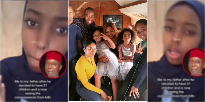 Ned Nwoko's daughter ridicules father for dealing with paying bills for 21 children