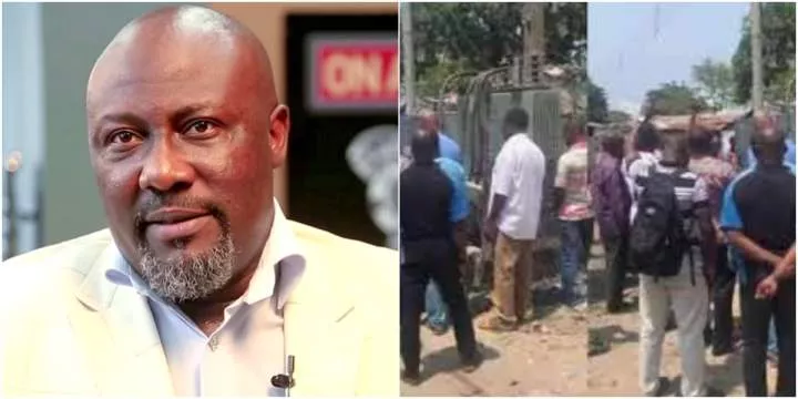 "We are sick" - Dino Melaye reacts after some Nigerians were spotted praying for a spoilt transformer